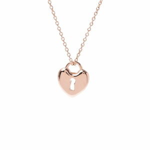 TIFFANY Heart Lock Yellow Gold Necklace